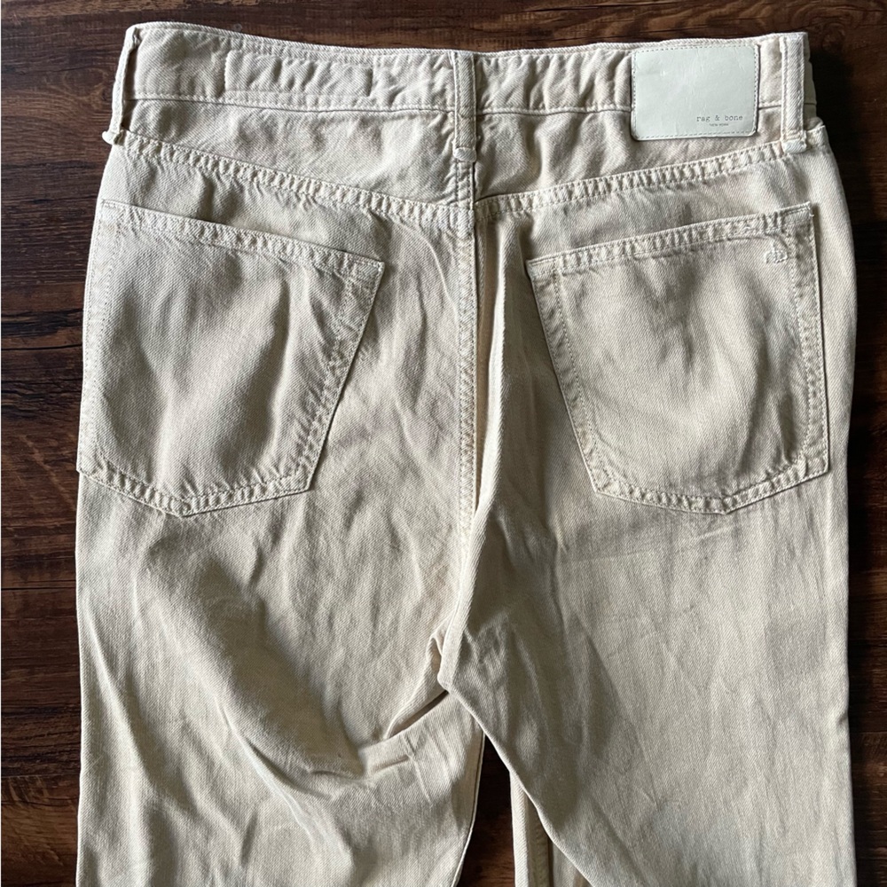 RAG & BONE Featherweight Logan Wide-Leg Jean in Beige- women’s 28” - Picture 8 of 10